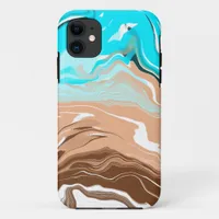 Abstract Beach Fluid Art   iPhone 11 Case