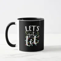 Let's Get Lit Christmas Lights Creative Classic Mug
