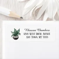 Plant In A Pot Return Address Label