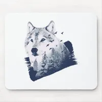 Forest Wolf Mouse Pad