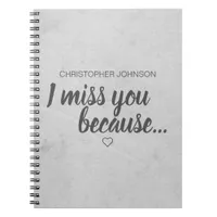 I miss you because... Grief Keepsake Journal