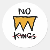 No Kings Anti Classic Classic Round Sticker