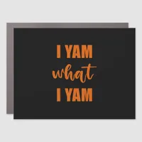 I Yam What I Yam Thanksgiving Matching Family Top Car Magnet