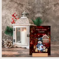 Cute Red Christmas land Holder