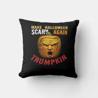 Trumpkin Make Halloween Scary Again – Funny Donald Throw Pillow
