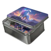 Mythical White Griffin on Top of the Rock Jigsaw Puzzle