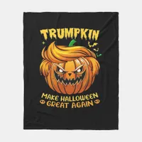 Trumpkin Halloween - Make Halloween Great Again Cl Fleece Blanket