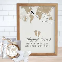 Baggage Claim Baby Shower Favor Sign