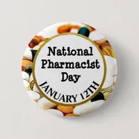 National Pharmacist Day January 12th Button