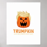 Halloween Trumpkin Funny – Spooky Parody Slogan Poster