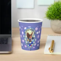 Squirrel Birthday  Purple  Paper Cup with  Dots