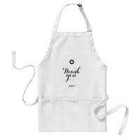 Minimalist Script Heart Custom Couples Monogram Adult Apron