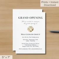 Simple Custom Logo Grand Opening Invitation