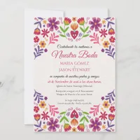 Floral Fiesta Nuestra Boda Spanish Wedding Invitation