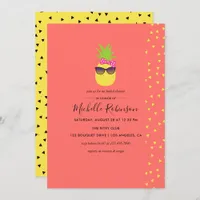 Cute quirky exotic tropical Beach Bridal Shower Invitation