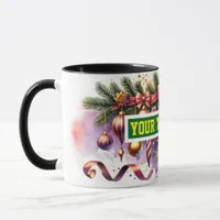 Christmas Bulbs Ornaments Coffee Mug