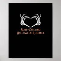 Halloween Haunted Heart Skeletal Bone Chilling Cla Poster