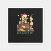 Christmas Duck, Let's Get Lit  Napkins