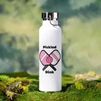 Pickled Dink Funny Pickleball Pun   Water Bottle