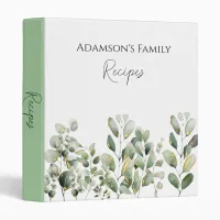 Mother’s Day Eucalyptus Greenery Family Book  3 Ring Binder