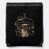 Cottagecore Aesthetic Mushroom Snail Goblincore My Drawstring Bag