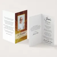 Shades of Autumn Funeral Memorial Prayer Business Card