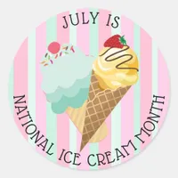 July National Ice Cream Month Stickers