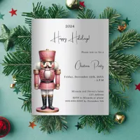 Nutcracker silver Christmas Party invitation