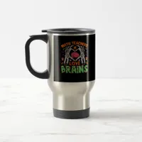 Math Brain Heart Skeleton Hand Zombie Halloween Travel Mug