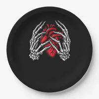 Skeleton Hands Holding Heart Halloween Costume  Paper Plates