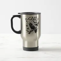 Gothic Crow F-Caw-F Humor Funny Essential Retro Cl Travel Mug