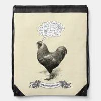 Mathemachicken Funny Math Chicken Pun Joke Drawstring Bag