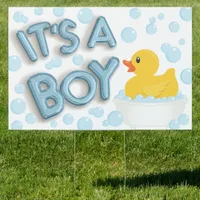 It's a Boy Rubber Duck Baby Shower Yard Sign – Blu