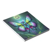 Whimsical butterfly scene in moonlight notepad