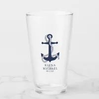 Blue Wave Anchor Wedding ID836 Glass