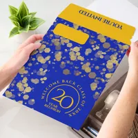 Royal Blue & Gold School Class Reunion Envelope Mailers
