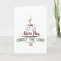 Christian Christmas Carol Typography Holiday Card