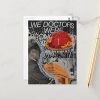 Vintage Man we doctors floating dessert collage Postcard