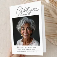 Elegant Obituary & Photos Celebration Of Life Program