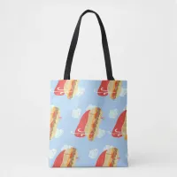 Super Hero Flying Caped Sandwich Fun  Tote Bag