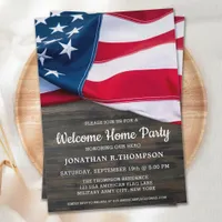 Military Welcome Home Usa American Flag Patriotic Invitation