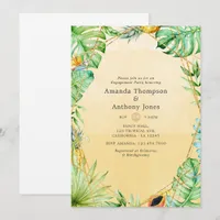 Exotic Tropical Geometric Engagement Party Invitation