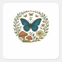Goblincore Butterfly Fairycore Botanical Apparel C Square Sticker
