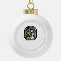 Valentine Till Death Do Us Part Classic Ceramic Ball Christmas Ornament