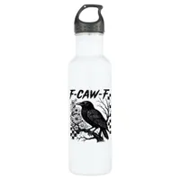 F-Caw-F Halloween Bird Stainless Steel Water Bottle