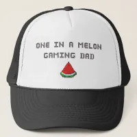 Funny Pun Gaming Dad "One In A Melon" Trucker Hat