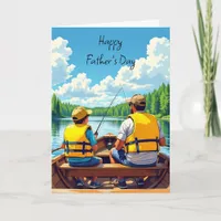 Happy Father's Day | Son and Dad Fishing Card