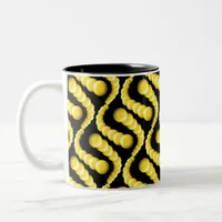 Mug - Curved Lines of Yellow Spheres