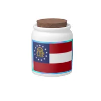 Georgia State Flag Candy Jar