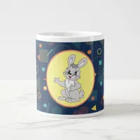Perfect Bunny Rabbit Geometric Pattern Giant Coffee Mug